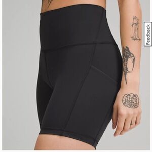 Lululemon Wunder Train High Rise Shorts with Pockets 6” size 4